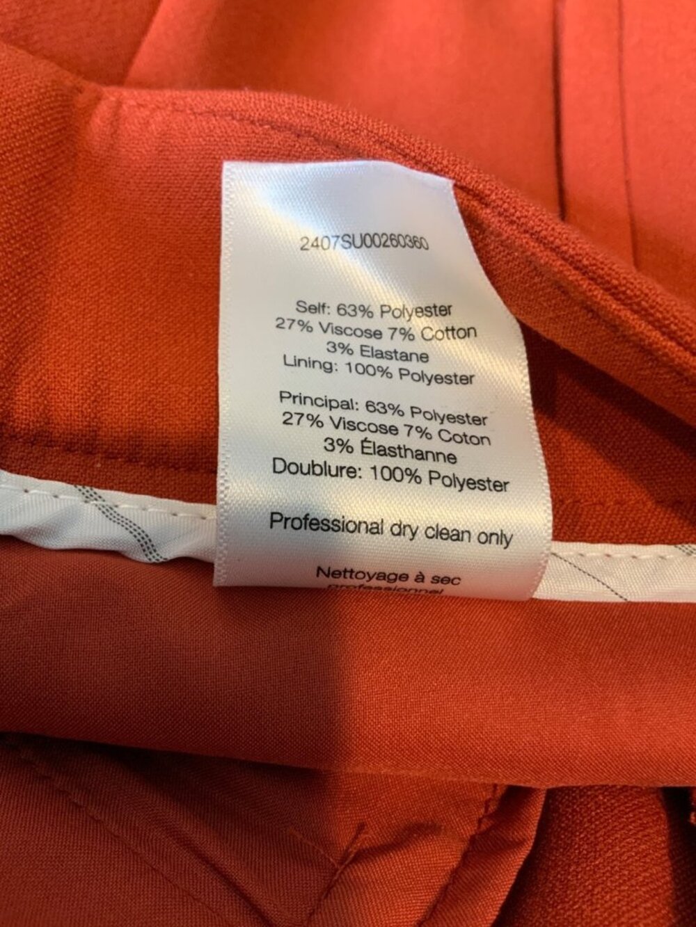Veronica Beard Brick Red Arte Cropped Pants NWT $448, Size 6 - Picture 8 of 8